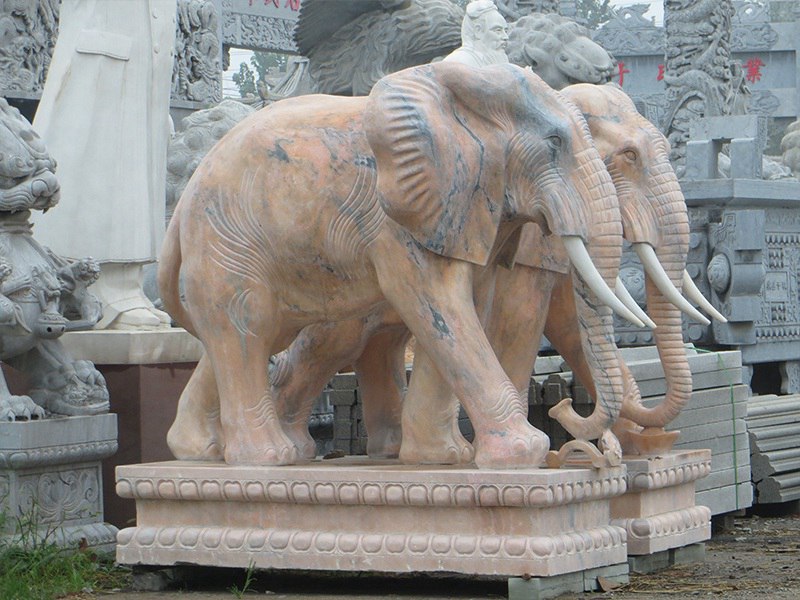 花岗岩景区石雕大象
